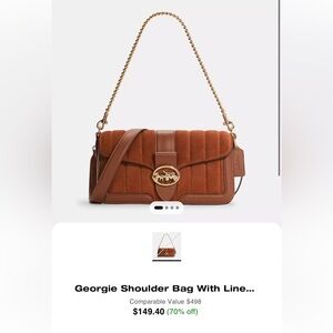 Coach - Shoulder Bag With Linear Quiltiing